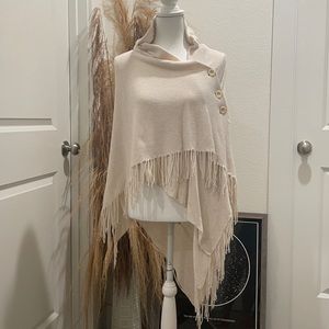 Repeat Cream Cover Poncho